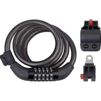 Zámek na kolo Zámek Pro-T plus M12x120cm 5 čísel s držákem černá