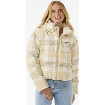 Pánská větrovka Bunda Rip Curl ANTI-SERIES SURF CHECK PUFFER Natural velikost S