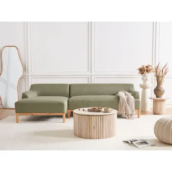 Pohovka Čalouněná pravostranná rohová pohovka zelená stylová sedačka nábytek do obývacího pokoje Beliani