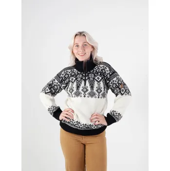 Pánský svetr Wooline Norský svetr HALLING, černobílý, 100% norská vlna Velikost: 2XL