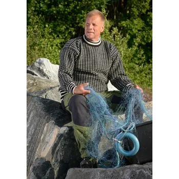 Pánský svetr Wooline Norský svetr SEBASTIAN zelený, 100% norská vlna Velikost: XL