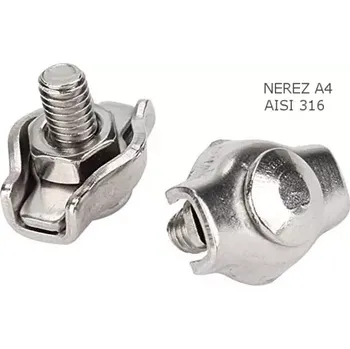 Lano Simplex lanová svorka, 2mm, Nerez A4