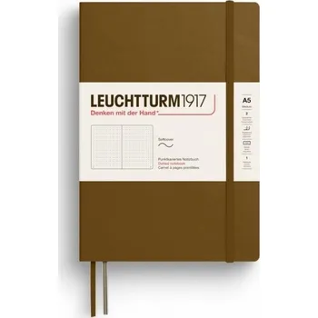 Blok Leuchtturm1917 Zápisník Spice Brown Softcover A5 tečkovaný