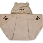 Cozy Noxxiez BL829 Medvěd - hřejivá deka s kapucí se zvířátkem a tlapkovými kapsami