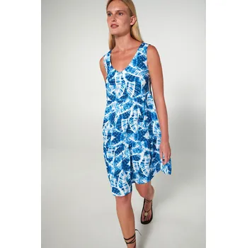 Dámské šaty Vamp - Šaty bez rukávů s potiskem 20447 - Vamp blue wave S