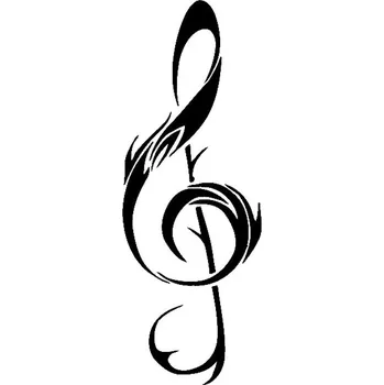 samolepka Samolepka (na auto, notebook) houslový klíč (černá) 2