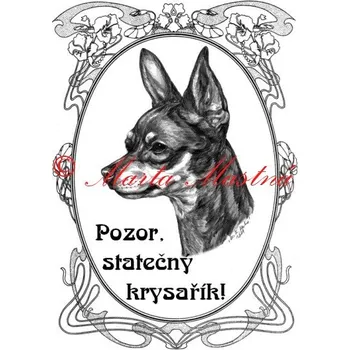 Cedulka pražský krysařík secesní - Bez samolepicí vrstvy