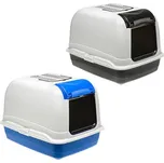 FERPLAST S.p.A. WC kryté Maxi Bella Cabrio mix černá/modrá Ferplast 50 x 65,5 x 47 cm