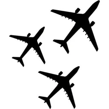 samolepka Samolepka (na auto, notebook) letadla (černá)