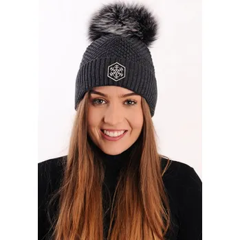 Čepice Čepice R-JET Top fashion exclusive Barva: ohrnutá antracit -černý lur. ČB bamb, Velikost: ONE SIZE, Pohlaví: Dámské