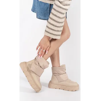 Dívčí sněhule Krásné hnědé dámské sněhule platforma 39