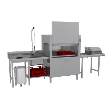 Myčka nádobí RMgastro RM - CT 160 W ABT LX Myčka tunelová 160 košů za hodinu na studenou vodu, výstup vlevo + záruka 3 roky