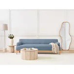 Čalouněná 3místná pohovka modrá stylová sedačka nábytek do obývacího pokoje sedací sourpava Beliani