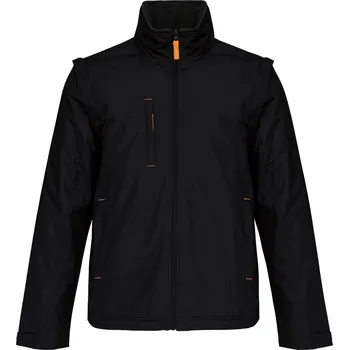 2-v-1 bunda s odepínacími rukávy K 639 black-orange-black S