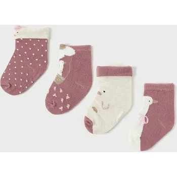 Sada 4 ponožek pro nejmenší Mayoral 9762-040 - vel. 0m,3m v dárkové krabičce