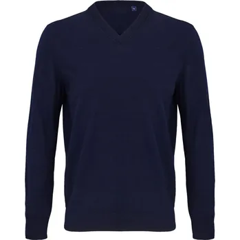 Dámský svetr Pánský svetr s výstřihem do V Sullivan Men night blue M