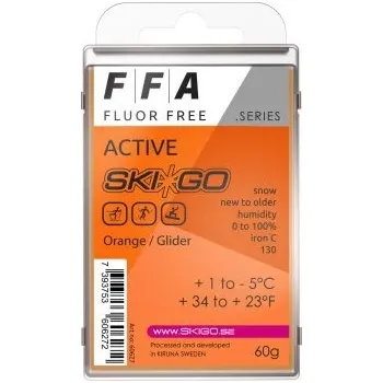 Lyžařský vosk SkiGo SKI-GO FFA Active 60g, Orange, +1°C až -5°C, bezfluorový parafín