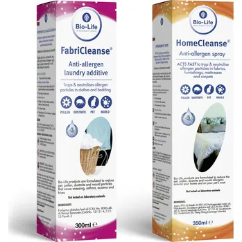 Univerzální čisticí prostředek Bio-Life Balíček přípravků na roztočovou alergii – HomeCleanse + FabriCleanse