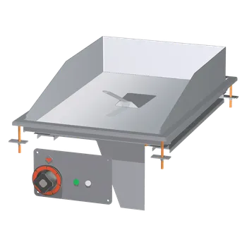 RMgastro RM - FTLD-64ETS Grilovací deska 36x55 drop-in elektrická chromovaná hladká 400 V + záruka 3 roky