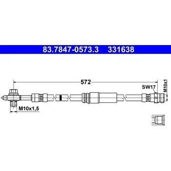 Brzdová hadice Brzdová hadice ATE 83.7847-0573.3