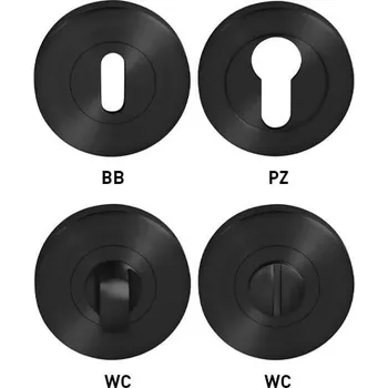 MPK - ROZETA - R (šroubovací) rozety PZ BS - Černá matná