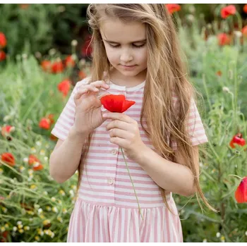 Dívčí šaty Šaty Japi pruhované 35447 - vel. 116,122 - 116