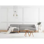 Čalouněná pravostranná rohová pohovka šedá stylová sedačka nábytek do obývacího pokoje Beliani