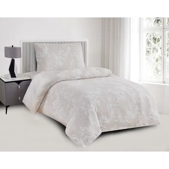 Povlečení Povlečení Jacquard Nela - béžové 140x200+70x90