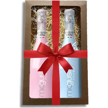 Dárkový potravinový koš Botego Dárkový balíček "Holka nebo Kluk" NEALKOHOLICKÝ - 2 láhve