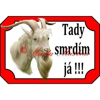 Cedulka kozel bílý rohatý 2 - Bez samolepicí vrstvy