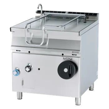 Pečicí pánev RMgastro RM - BR80-98G/N Pánev sklopná manuální plynová 80 l nerezové dno + záruka 3 roky