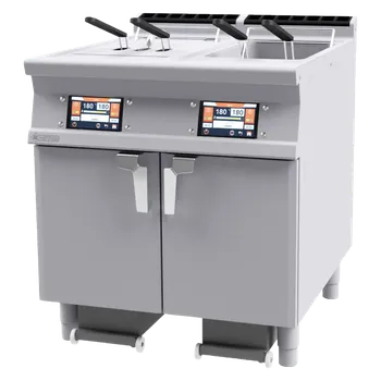 fritéza RMgastro RM - F2/18-98ETDP Fritéza elektrická 18+18 l automatická 7" displej, filtrace + záruka 3 roky