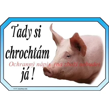 Cedulka prase bílé, dobytek 2 - Bez samolepicí vrstvy