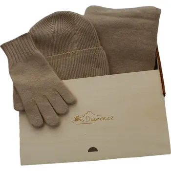 Čepice Duuree.cz Dárkový set Classic čepice, rukavice a šála 100% kašmír