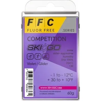 Lyžařský vosk SkiGo SKI-GO FFC Glider 60g, Violet, -1°C až -12°C, bezfluorový parafín