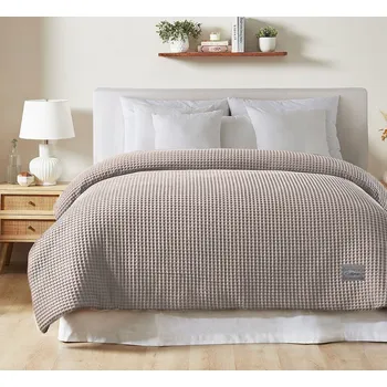 Přehoz na lůžko Přehoz/přikrývka 140x220cm kávový na jednolůžko