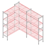 RMgastro RM - Police 373 / 1682 mm Police kompletní 373x1682 mm (podesty+nosníky) + záruka 3 roky