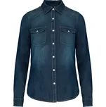 Denim halenka s dlouhým rukávem K 518 blue jean XL