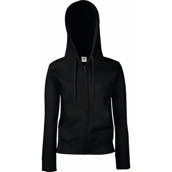 Dámská mikina Dámská mikina s kapucí Premium Lady-Fit Hooded Jacket black XXL