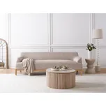 Čalouněná 3místná pohovka světle hnědá stylová sedačka nábytek do obývacího pokoje sedací sourpava Beliani