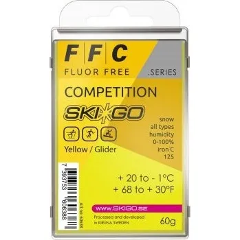 Lyžařský vosk SkiGo SKI-GO FFC Glider 60g, Yellow, +20°C až -1°C, bezfluorový parafín