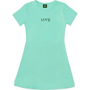 Dívčí šaty Šaty Japi love mentolové 72590m - vel. 104,110,116,140 - 110, mentolová