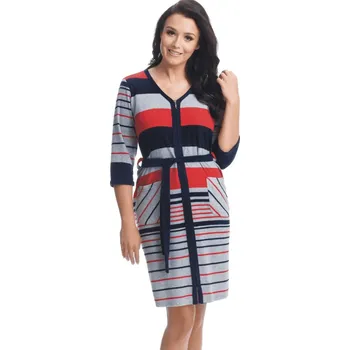 Dámský župan Dorota župan FR-070 - granát, L (Bavlněný dámský župan na zip Dorota FR-070)