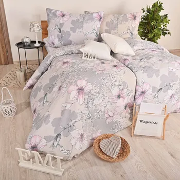 Povlečení Povlečení krepové Isadora růžové EMI: Standardní set jednolůžko obsahuje 1x 200x140 + 1x 90x70