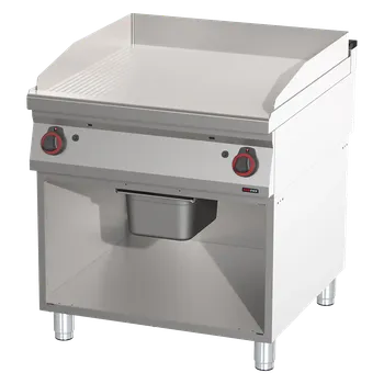 Kuchyňský gril REDFOX - FTHRC 90/80 G Grilovací deska hladká/rýhovaná chrom