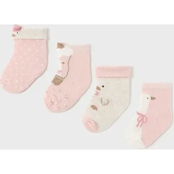 Kojenecké oblečení Sada 4 ponožek pro nejmenší Mayoral 9762-038 - vel. 0m, 6m v dárkové krabičce - 0m (15-16cm)