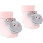 Baby Nellys Kojenecké froté ponožky Zajíček, světle růžové Baby Nellys Vel. 68 - 80