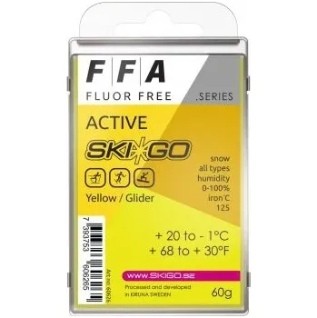Lyžařský vosk SkiGo SKI-GO FFA Active 60g, Yellow, +10°C až -1°C, bezfluorový parafín