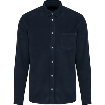 Pánská košile Manšestrová košile s dlouhým rukávem K 599 washed dark navy L