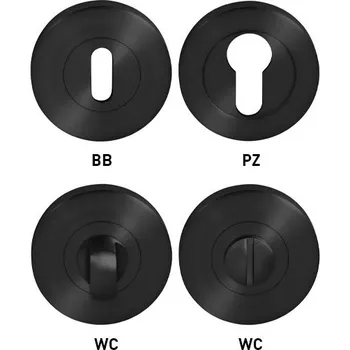 MPK - ROZETA - R (šroubovací) rozety BB BS - Černá matná